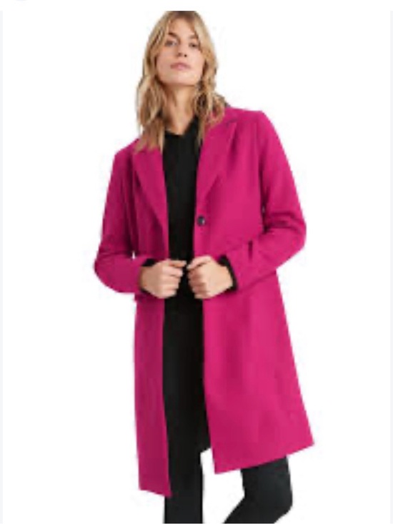 Banana Republic Jackets & Blazers - NWOT Banana Republic Bright Magenta Pink Single-Breasted Tailored Overcoat XL